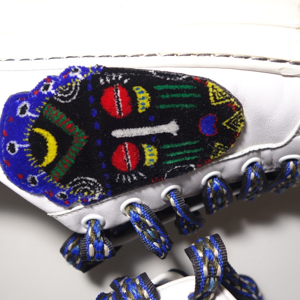 Etro Tribal Patch Leather Trainer Sneakers Made In Italy, Size 10 Us (41 Eu) View 4